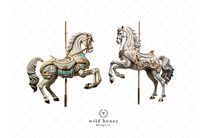 Carousel Horse Overlays, PNGs