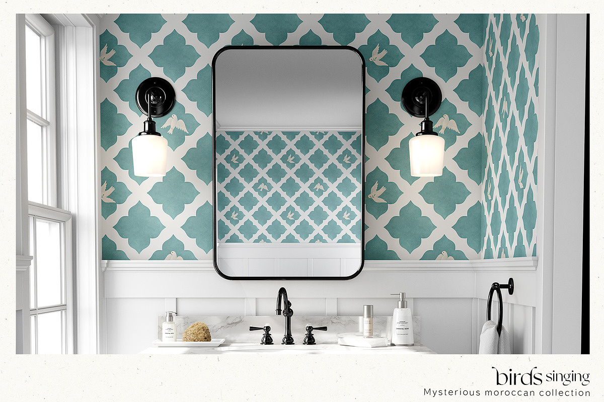 Birds singing. Moroccan collection, a Pattern Graphic by annartdreams (Photo 4 of 8)