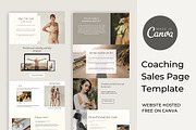 Coach Sales Page Template Canva, a Landing Page Template by Deepa Template Studio (Thumbnail 1 of 10)