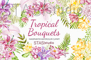 Pink & Yellow Floral Wreath Clipart, a Decorative Illustration by STASIstudio (Thumbnail 1 of 4)