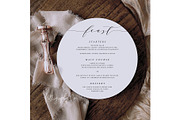 5.25 Round Card Menu Template Mockup, a Mockup by Kelligraphy Co. (Thumbnail 2 of 2)