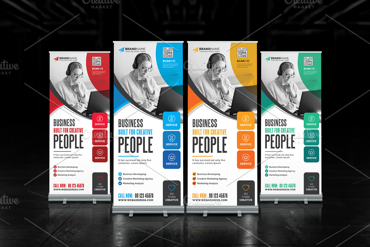 Corporate Roll Up Banner, a Poster Template by GraphicsBurg (Photo 1 of 5)