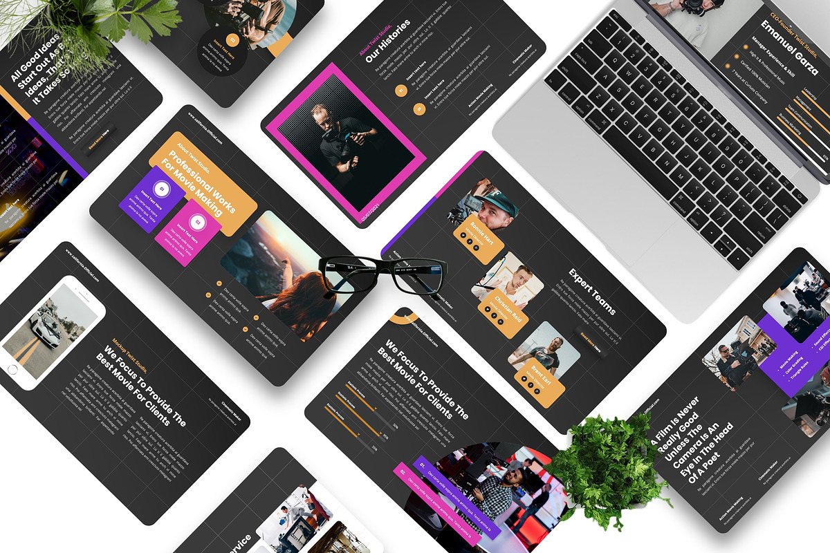 Twist - Movie Studio Keynote, a Presentation Template by Dhabee (Photo 1 of 7)