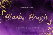 Blacky Brush - Dry Brush Script Font, a Script Font by Imiftype Studio (Thumbnail 1 of 7)