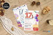 Editable 17th Birthday Invitation, an Invitation Template by Snapybiz (Thumbnail 10 of 10)