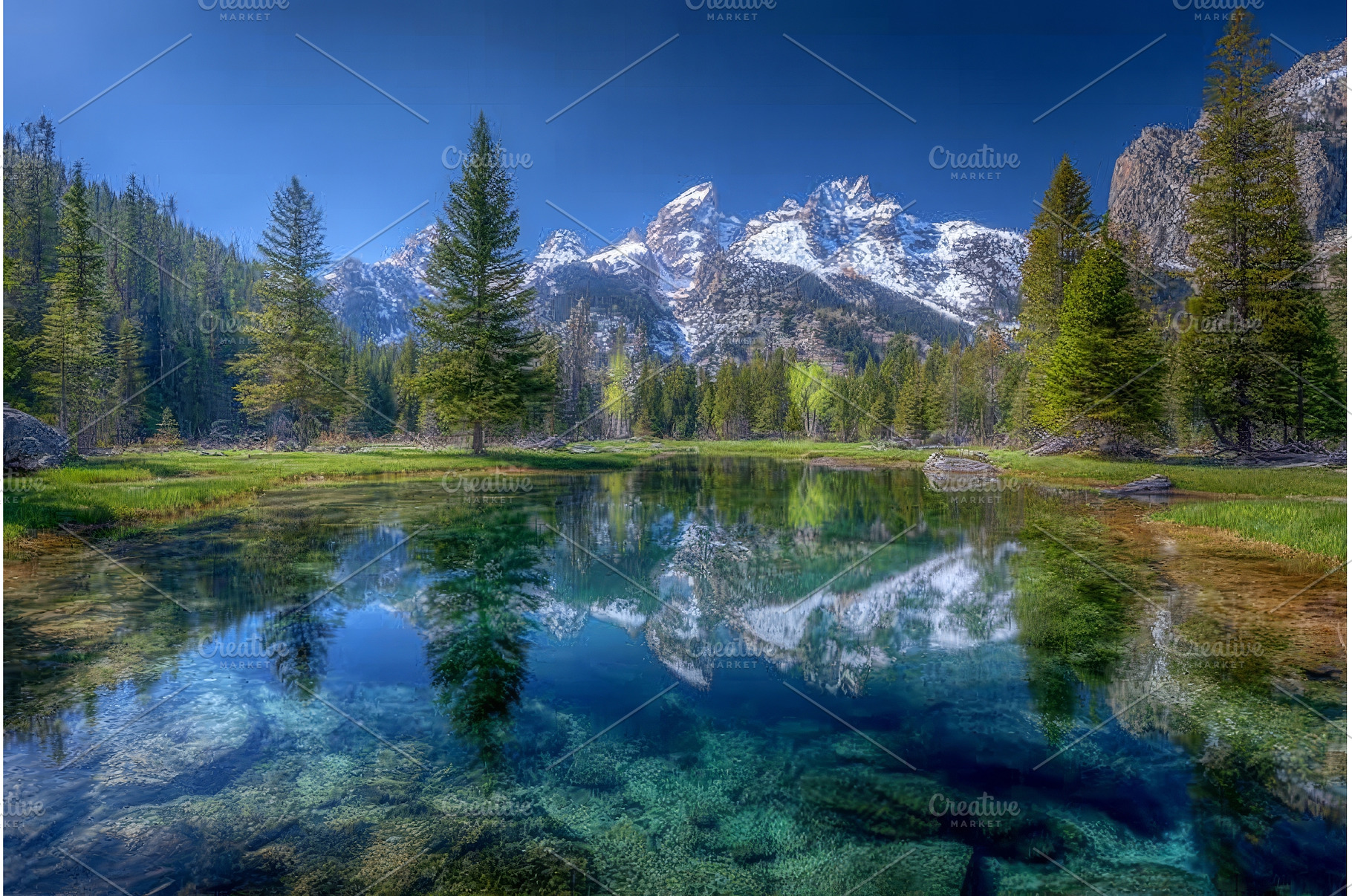 The Teton Range rises beside the, a Nature Photo by ZinetroN