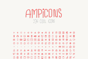 Ampicons / 234 Brushed Icons