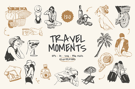 Travel Illustrations, an Object Graphic by iStar Design