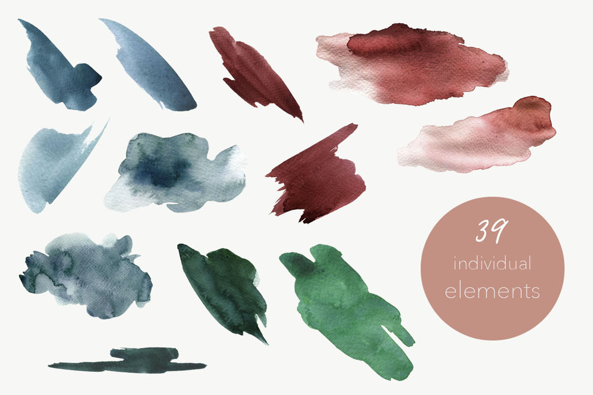Watercolor - Stains & Brushstrokes, a Texture Graphic by MariePierLaf (Photo 2 of 8)