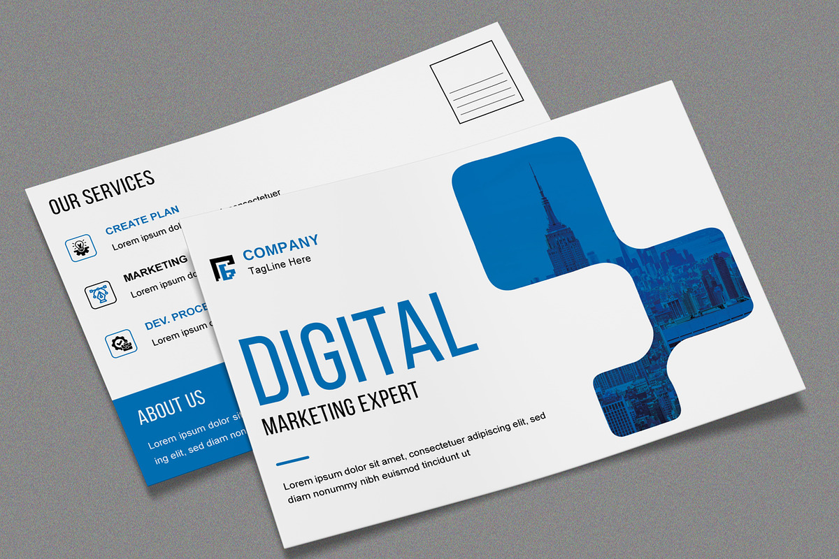 Business Postcard Template Layout, a Stationery Template by MightyDesign (Photo 2 of 8)
