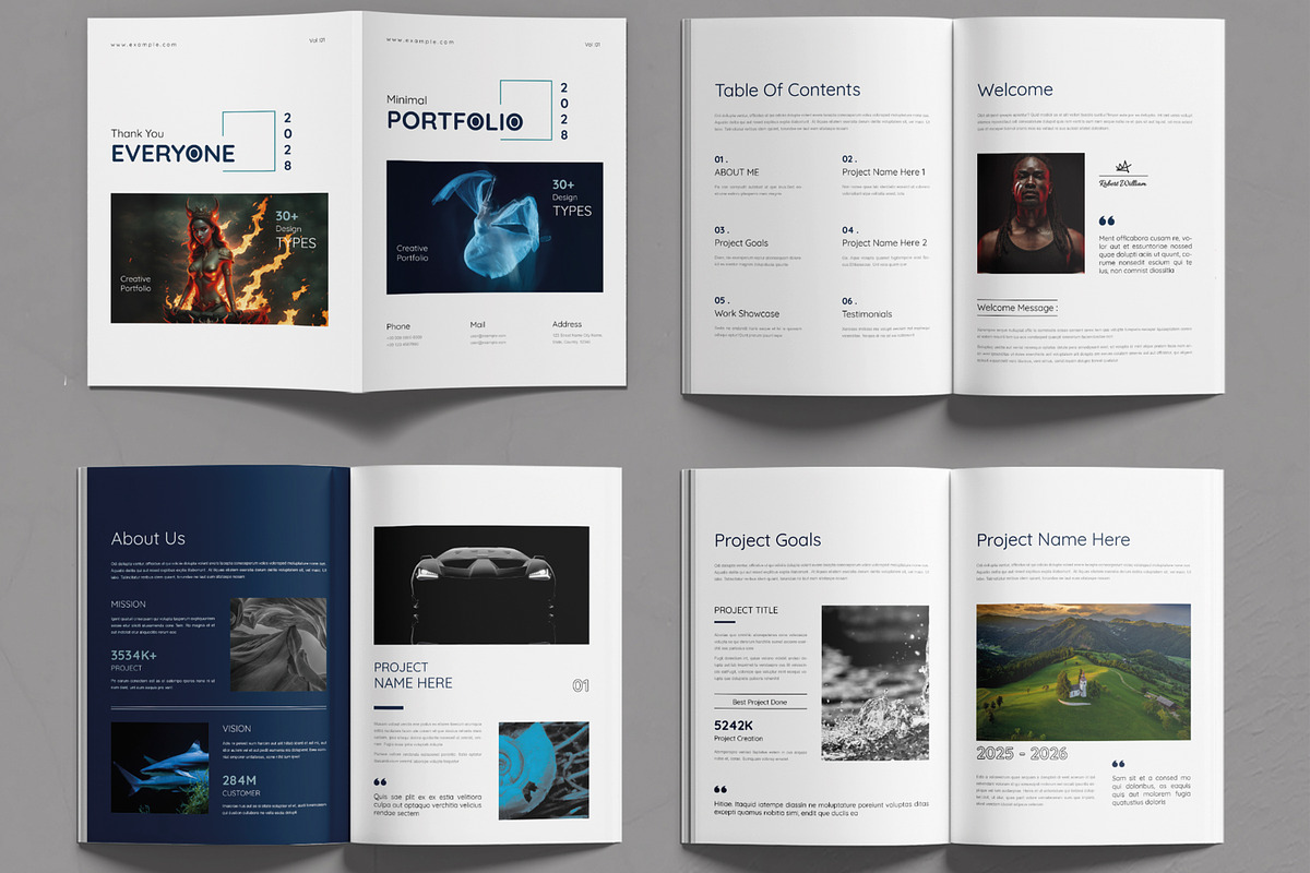 Minimal Portfolio Layout, a Brochure Template by MightyDesign (Photo 2 of 6)