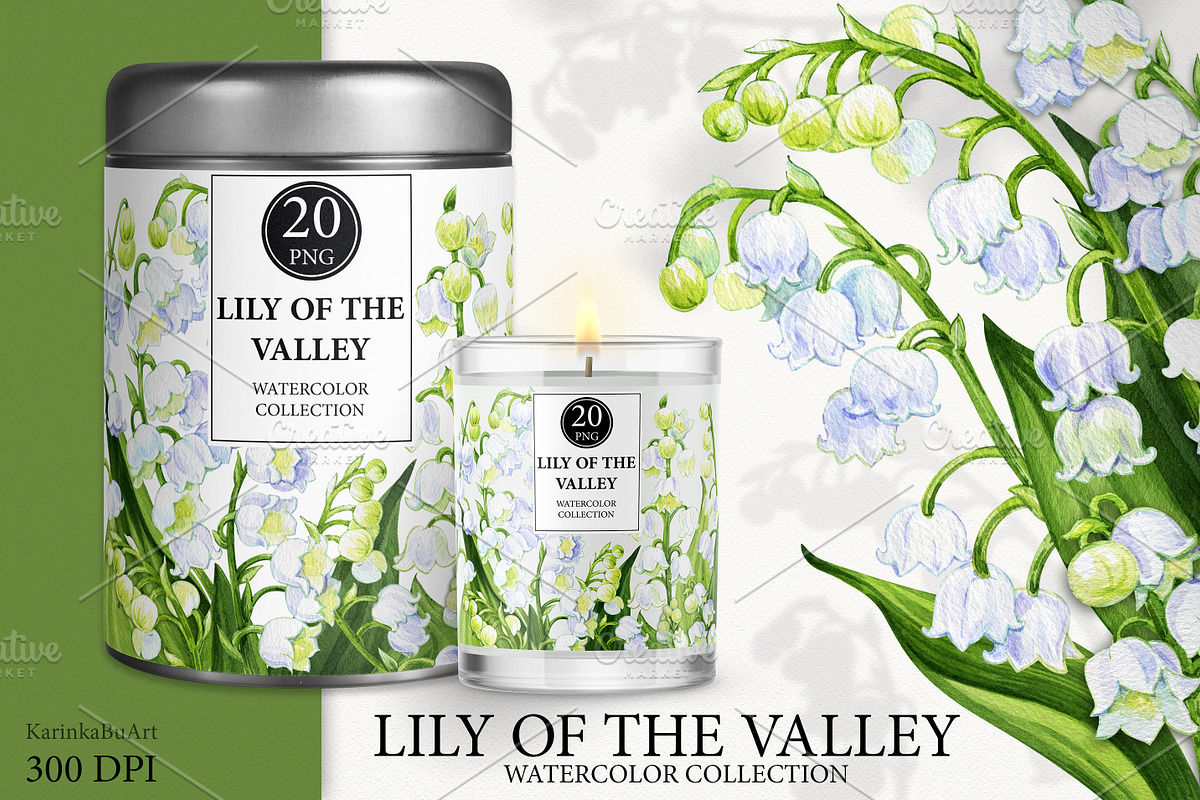 Watercolor flower Lily of the valley, a Decorative Illustration by KarinkaBU (Photo 3 of 5)