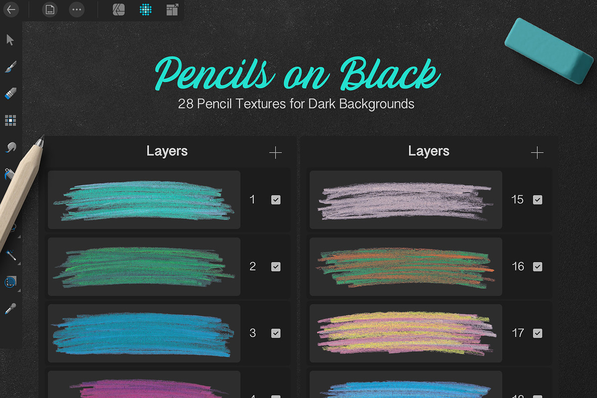 Pencils and Paint for Affinity, a Brush Add-On by iPad Calligraphy (Photo 6 of 8)