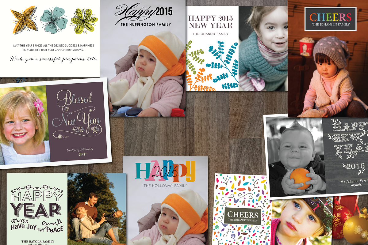 9 New Year Cards (Black Friday Sale), a Card Template by aticnomar (Photo 2 of 5)