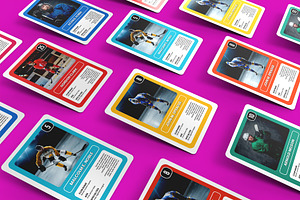 Trading Cards Mockup V3 - 8 Views