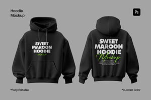 Hoodie Mockup, a Hoody Mockup by sweetmaroon.studio