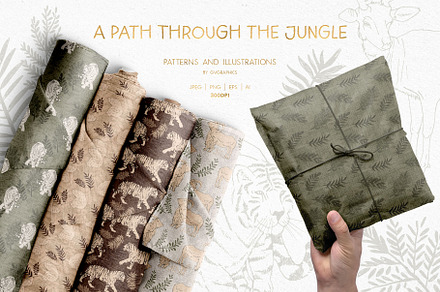 A Path Through the Jungle Collection, a Pattern Graphic by GVGraphics