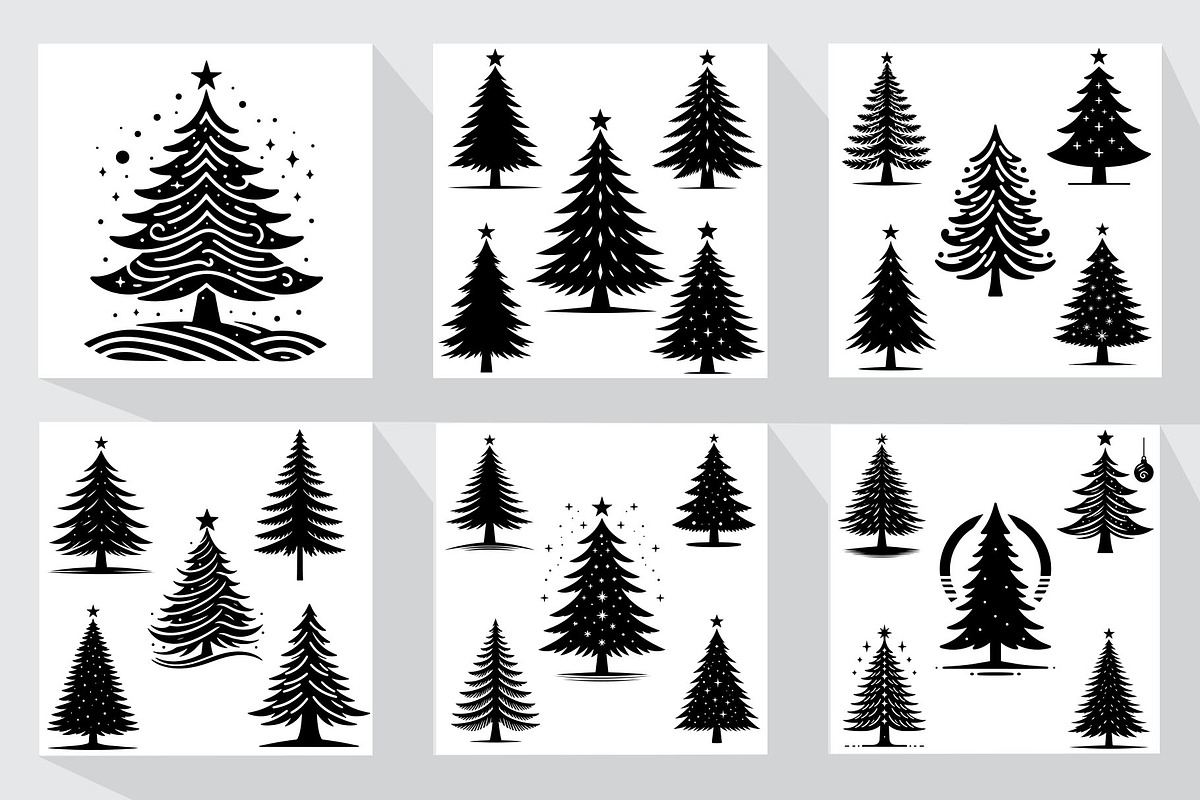 Christmas Tree Silhouette, 52 Design, a Presentation Template by Shihab1234 (Photo 3 of 3)