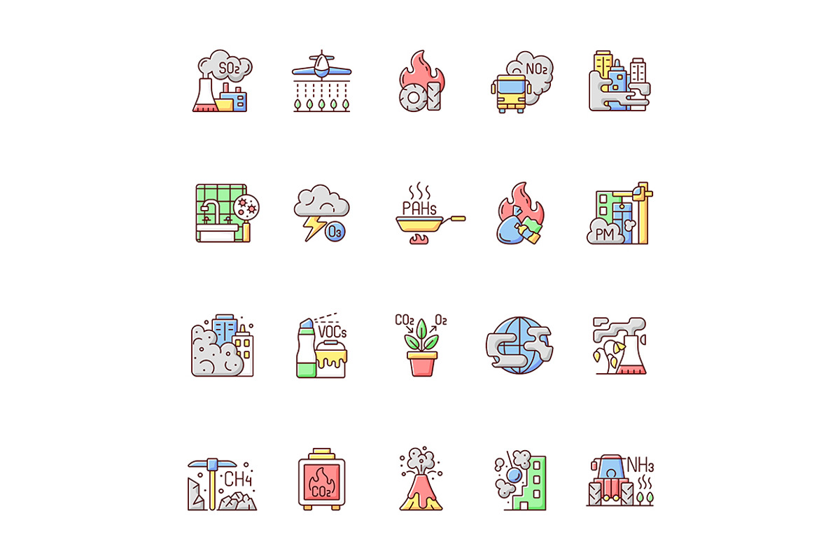 Environmental problems and solutions, an Outline Icon by IMG Visuals (Photo 8 of 23)