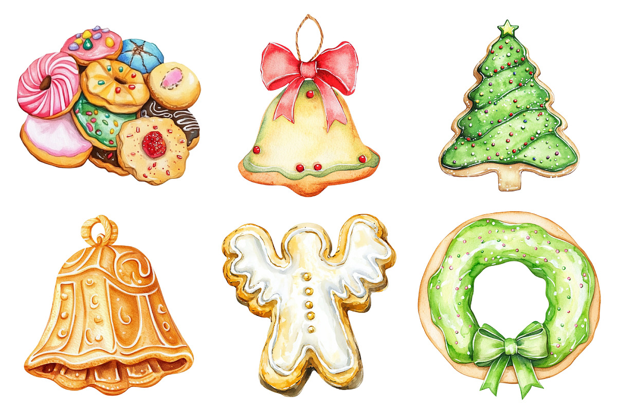 Christmas Cookie Sublimation Clipart, an Illustration by Daily.Designs (Photo 2 of 5)