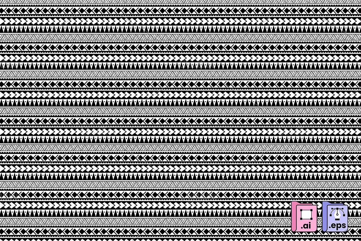Traditional Maori Tattoo Pattern, a Pattern Graphic by MISS CHATZ (Photo 3 of 3)