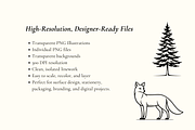 Signature Woodland Illustration Set, an Object Graphic by Hughes Studio (Thumbnail 5 of 8)