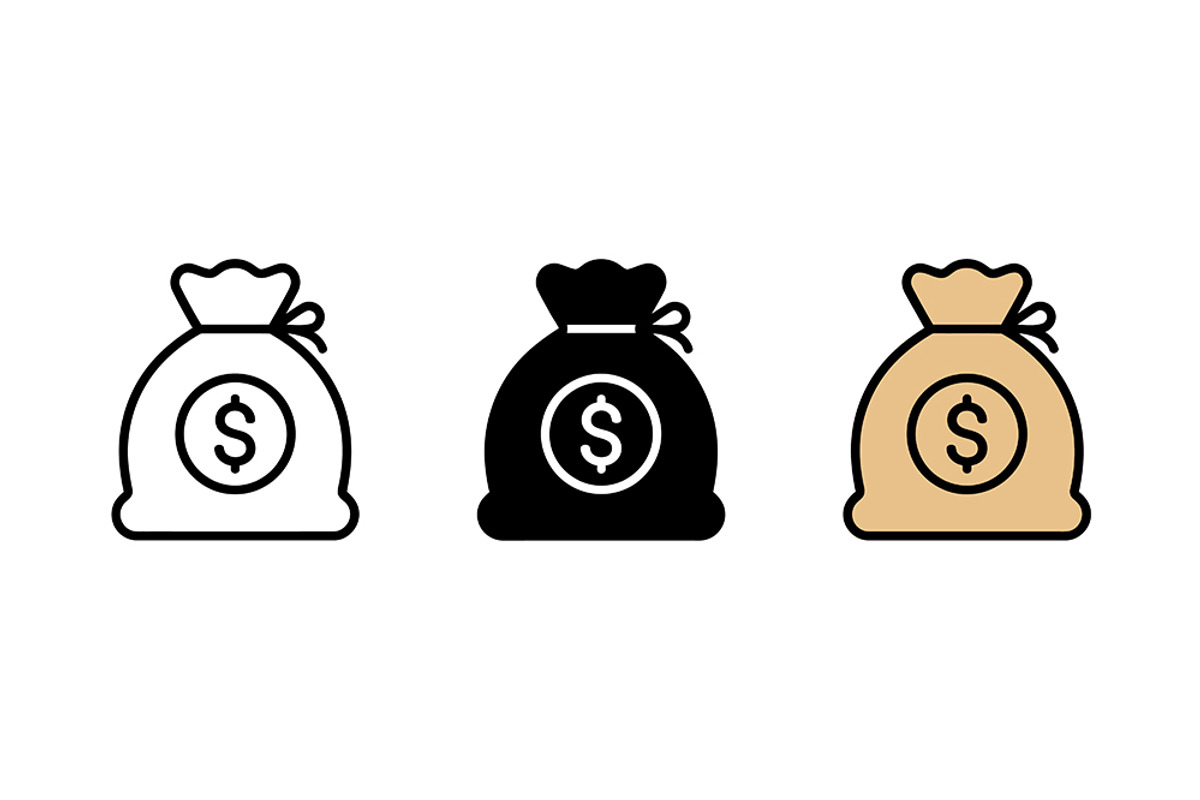 Money Bag Icons, a Solid Icon by Artonix (Photo 2 of 2)