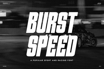 Burst Speed - Sports Sans Serif Font, a Font by Flawless And Co
