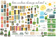 Watercolor Art Pack: Build A House, an Illustration by Design Resource Hub (Thumbnail 3 of 10)
