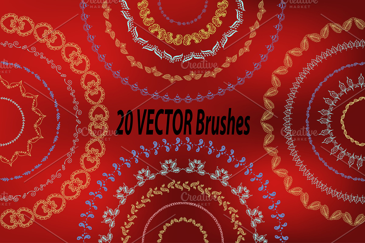 20 complete brushes Illustrator, a Brush Add-On by artabramova (Photo 4 of 4)