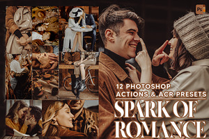 12 Spark of Romance Photoshop Action, an Action Add-On by Hue Palettte Studio