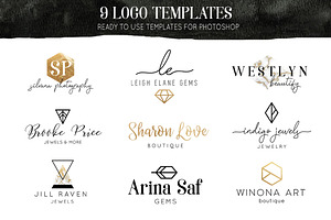 Deluxe Geometric Gold Logo Creator