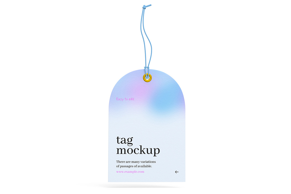 Clothing Tag Mockup with Rope String, an Advertising Mockup by graphypix (Photo 1 of 4)