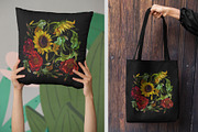 Sunflowers and red roses, an Illustration by Matrioshka (Thumbnail 6 of 7)