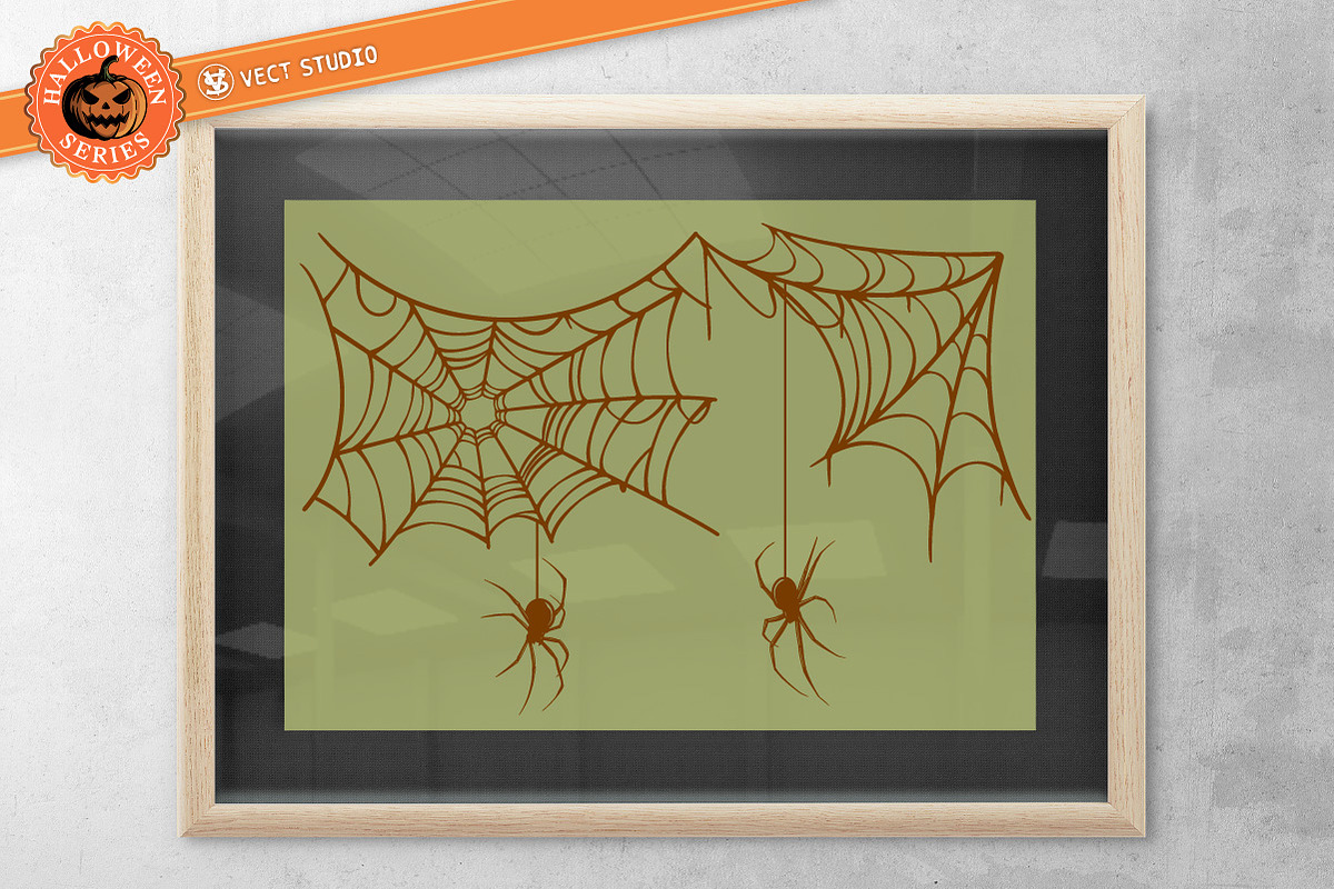 8 Web & Spider Stamp Brushes, a Brush Add-On by vectstudio (Photo 8 of 10)