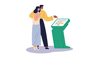 Clients use finance services in bank, a Finance Illustration by Good Studio (Thumbnail 5 of 12)