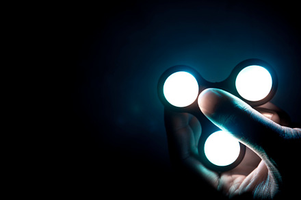 Fidget spinner toy with neon light consist of ball-bearing made, an Arts & Entertainment Photo by Ministocker