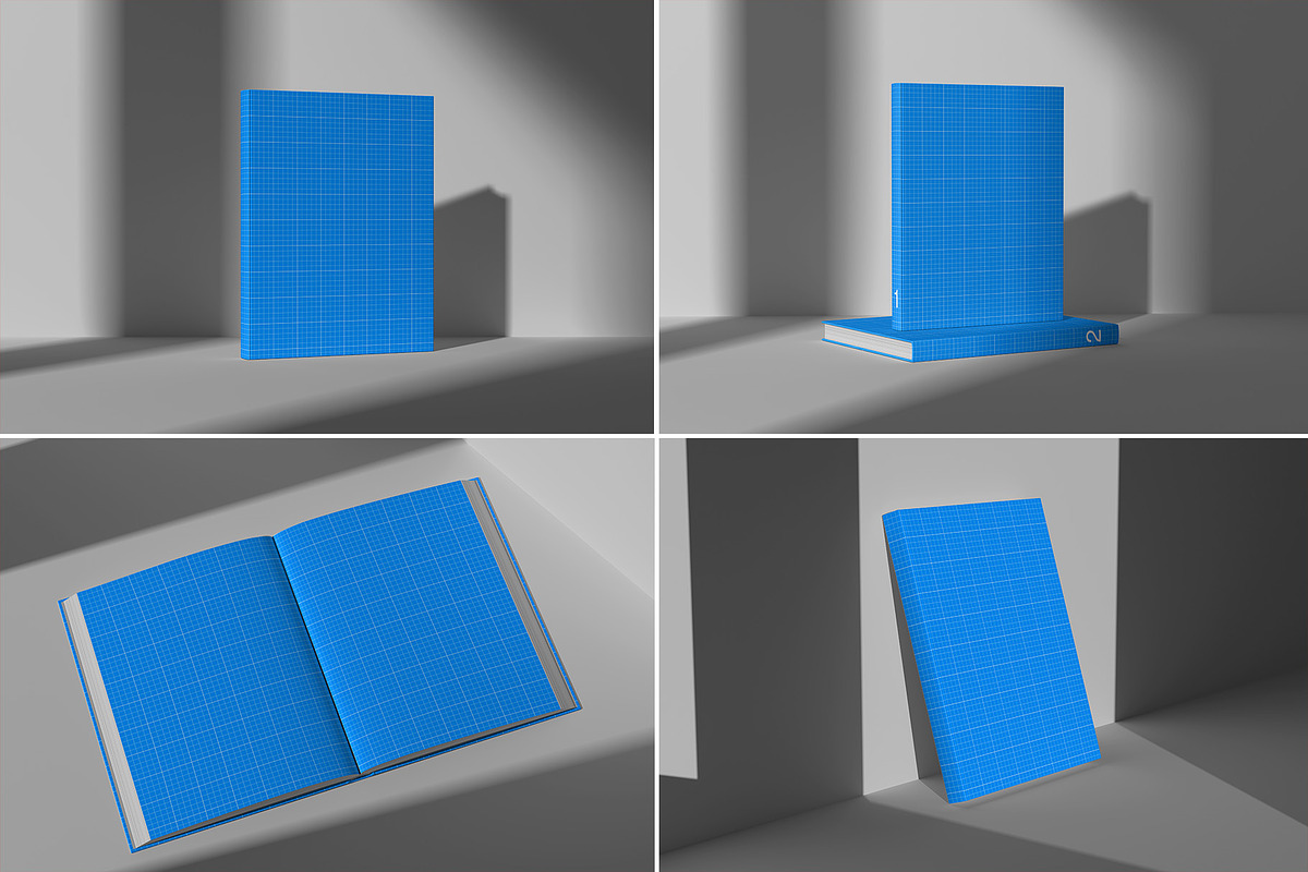 US Letter Book Mockup - 8 Views, a Books & Magazine Mockup by Illusiongraphic (Photo 11 of 23)