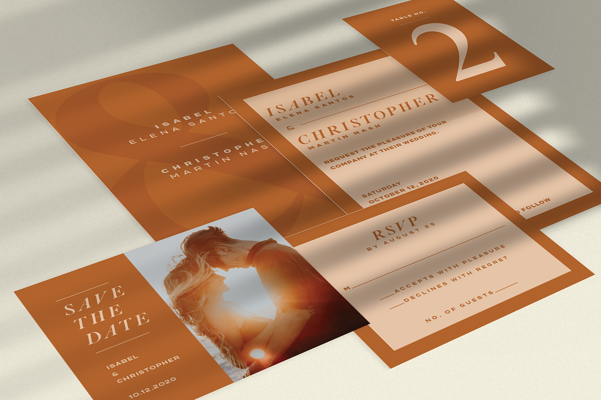 Modern Spice Wedding Suite, an Invitation Template by Templates by Maggie (Photo 1 of 5)