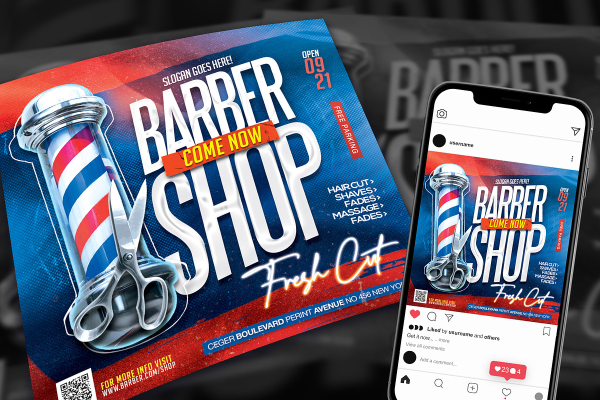 Barbershop Flyer, a Flyer Template by drimerz (Photo 1 of 2)