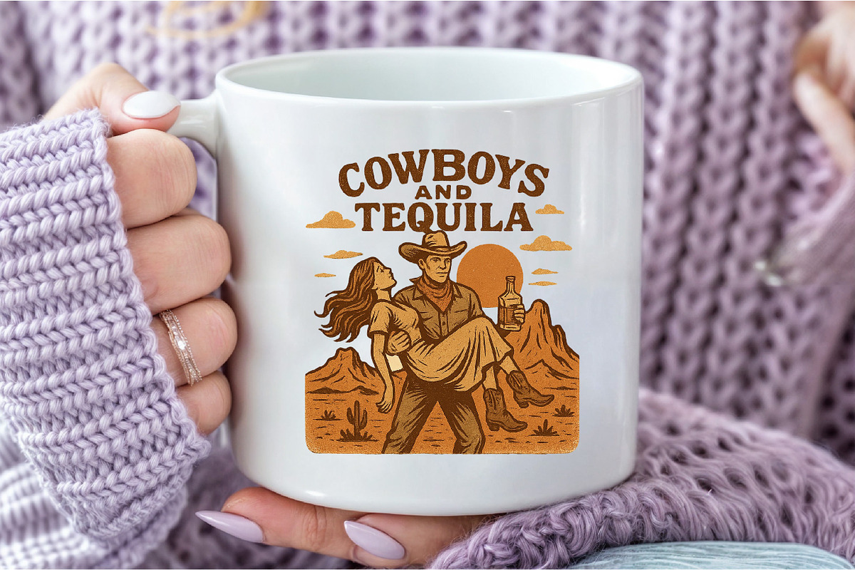 Cowboys and tequila PNG, an Illustration by DreamCafeArt (Photo 5 of 7)