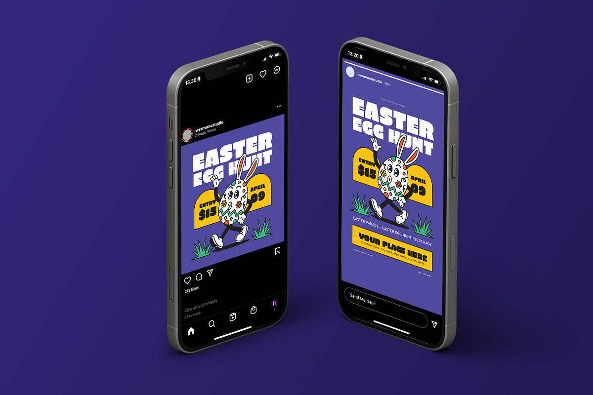 Easter Egg Hunt Flyer - Retro Groovy, a Flyer Template by Neermana (Photo 4 of 4)