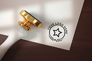Rubber stamp logo - mockup template, a Product Mockup by rwgusev (Thumbnail 3 of 3)