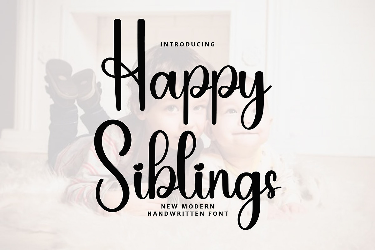 Happy Siblings, a Font by FreshTypeINK (Photo 1 of 7)