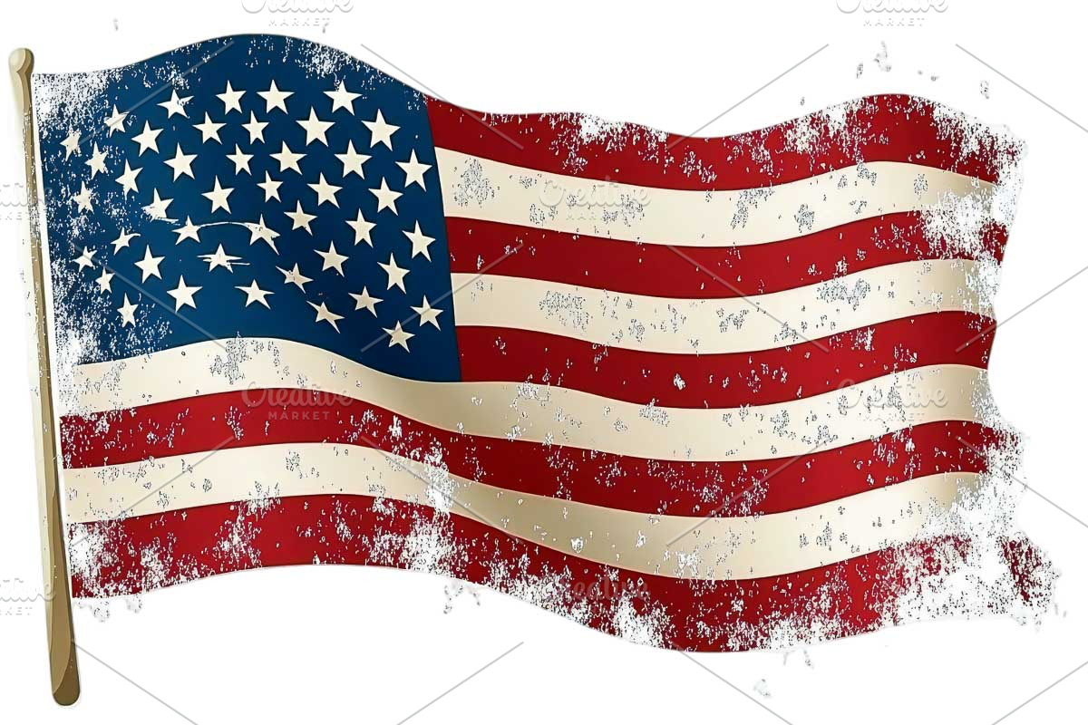 grunge usa flag png, a Graphic by VetalStock