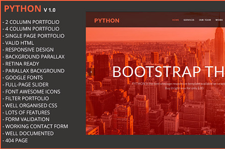 Python-Single Page Bootstrap Theme