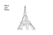 Line Art Eiffel Tower Illustration, a Decorative Illustration by Brand_Hero (Thumbnail 4 of 4)