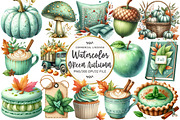 Mint Fresh Green Autumn Clipart, an Illustration by OK Design (Thumbnail 1 of 5)