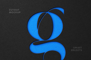 Cutout Black Paper Mockup, a Mockup by Design Squad