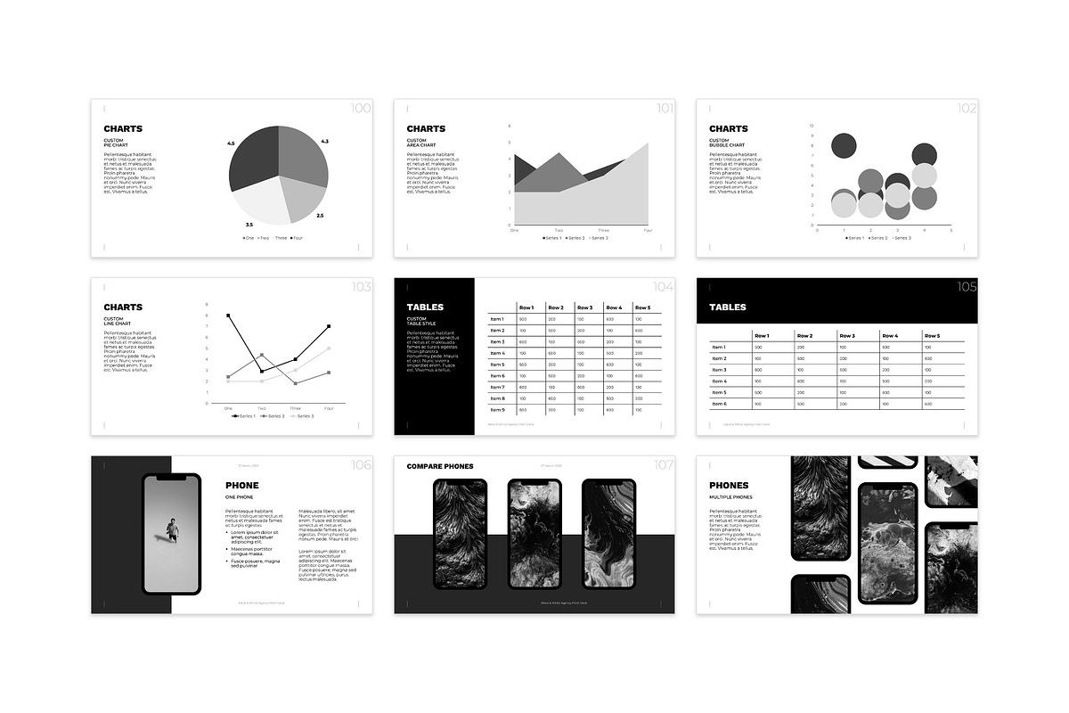 Striking B&W Pitch Deck Template, a Presentation Template by PresentationDesignStudio (Photo 14 of 15)